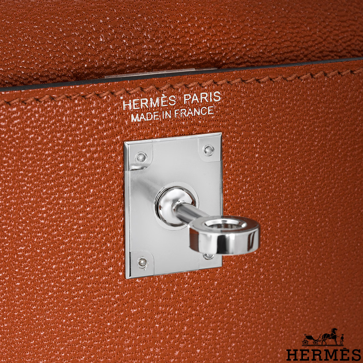 Hermes Kelly Bag 28cm Cuivre Togo Retourne Palladium Hardware